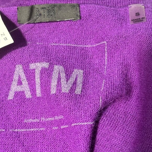 NWT ATM Barneys NY 100% Cashmere Sweater S Tunic Longline Lightweight Round Neck - Picture 5 of 6